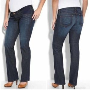 J Brand Mama J Maternity Jeans Bootcut Dark Vintage Wash Blue Stretch 27
